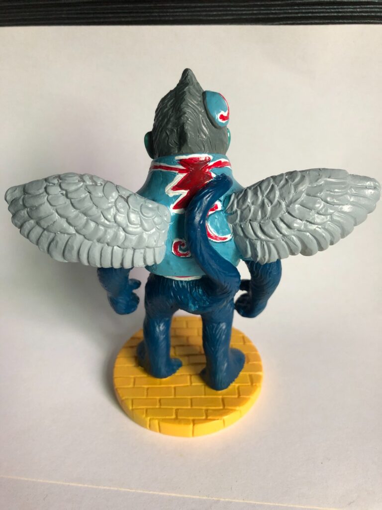 flying monkey figurine back